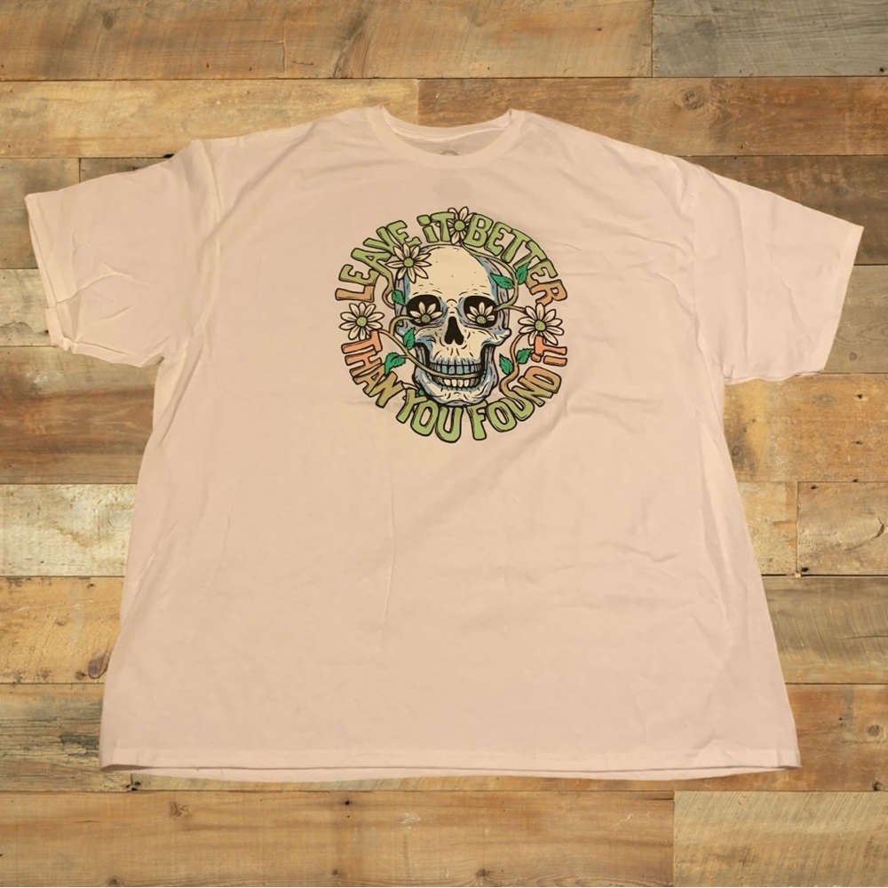 Leave It Better Than You Found It Skull Flower Hippie Shirt Drop Dead BMTH Emo